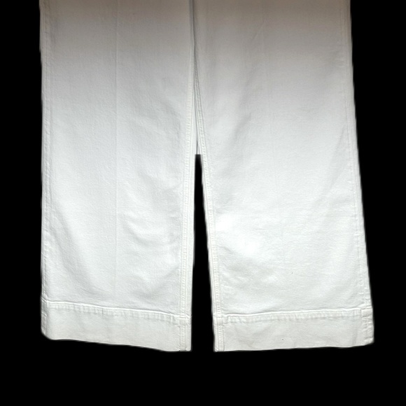 NWT J. Crew Wide-Leg Denim Trouser in White, High Rise, Wide Cuffs Sizes 30 & 32 - Picture 10 of 13